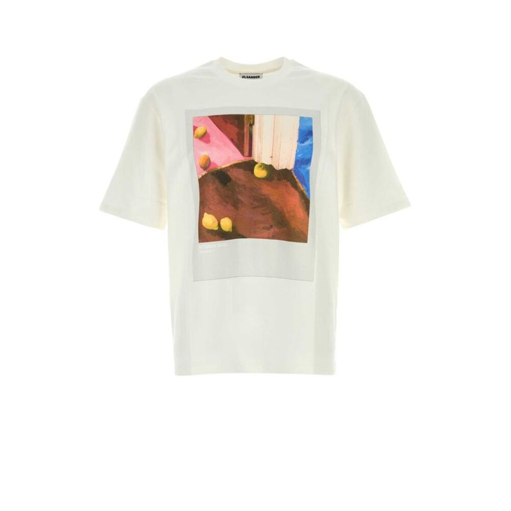 Jil Sander Men White Cotton T-Shirt